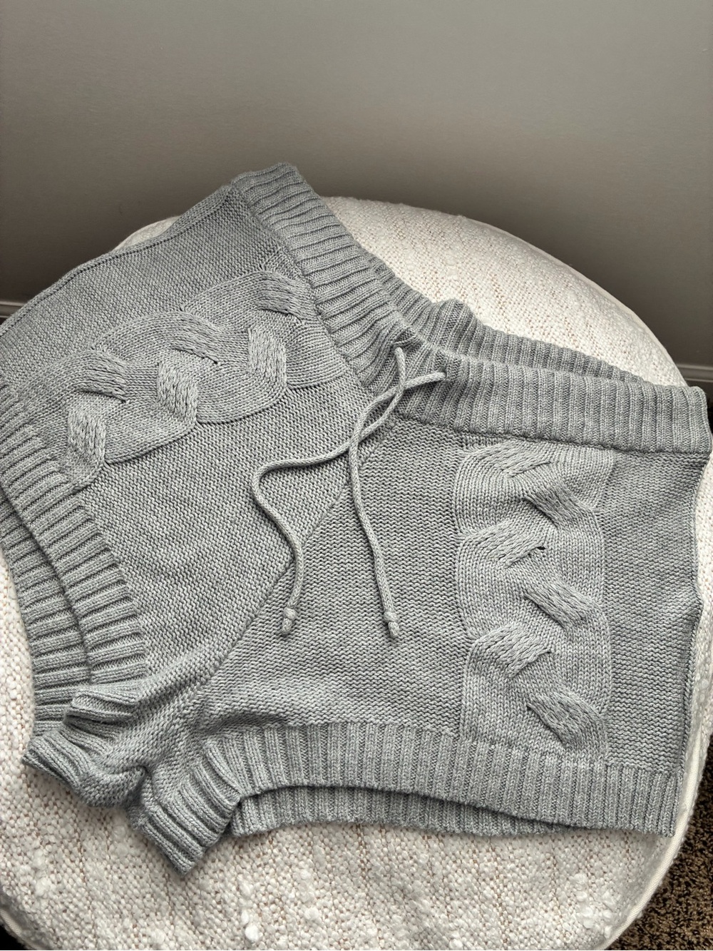 Bloch - Grey Cable-Knit Women's Sweater Shorts